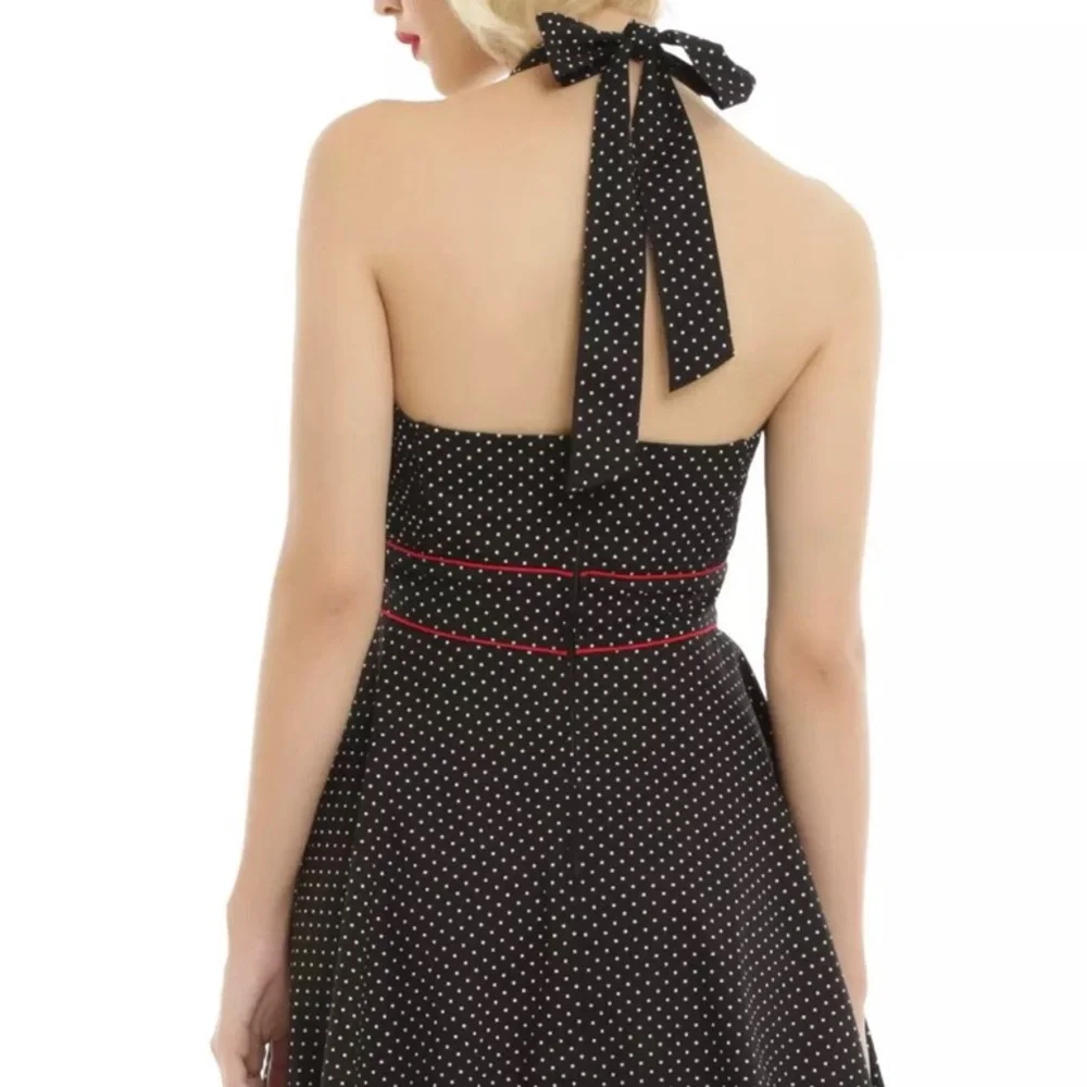 Hell Bunny Polka Dot Halter Swing Dress
